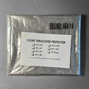 Clear Rectangular Table Cover Protector